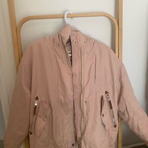 Pull&Bear Pink Bomber Jacket Lightweight Casual